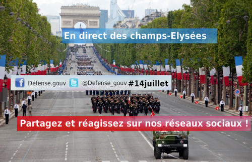 En direct des Champs-Élysées, partagez et réagissez sur nos réseaux sociaux