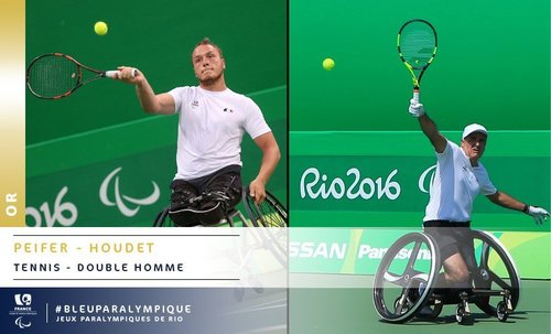 Stéphane Houdet et Nicolas Peifer ont remporté la médaille d'or en double tennis fauteuil
