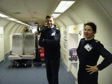 Contrôleur des armées Castillon à bord d'un AWACS