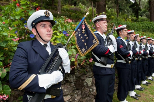 Trois gardes d’honneur ont participé à la cérémonie : celle du La Fayette, du Mistral et de la 3ème compagnie du 3ème Régiment d’infanterie de Marine. 
