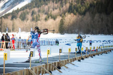 L'épreuve de biathlon mêle le tir et le ski de fond - Crédits : A.Thomas-Throphime/SIRPA Terre 